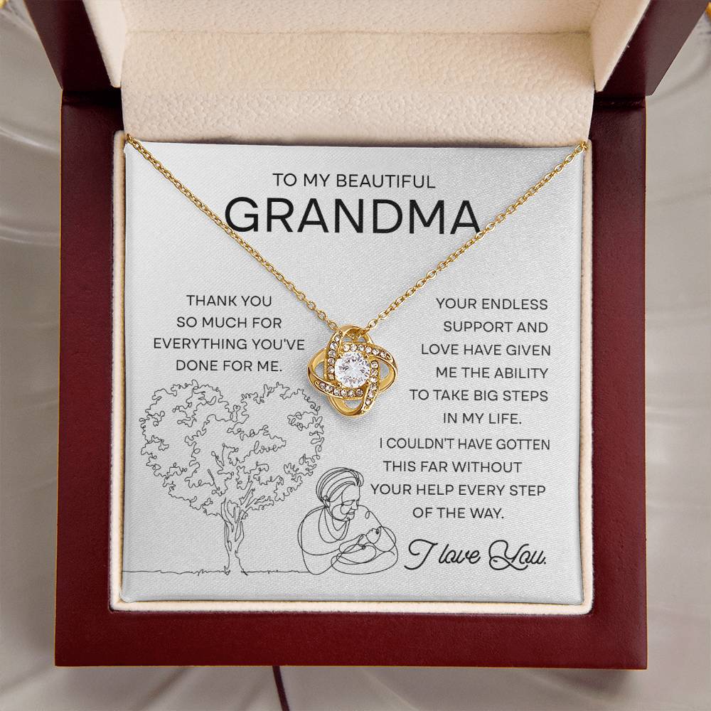 Grandma-Your Endless Support Love Knot Necklace