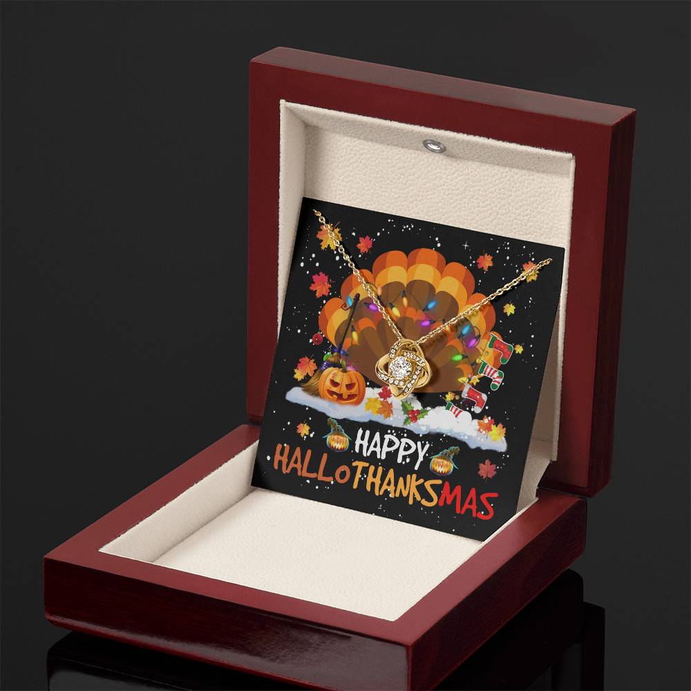 Wife - Happy HaloThanksMas Love Knot Necklace