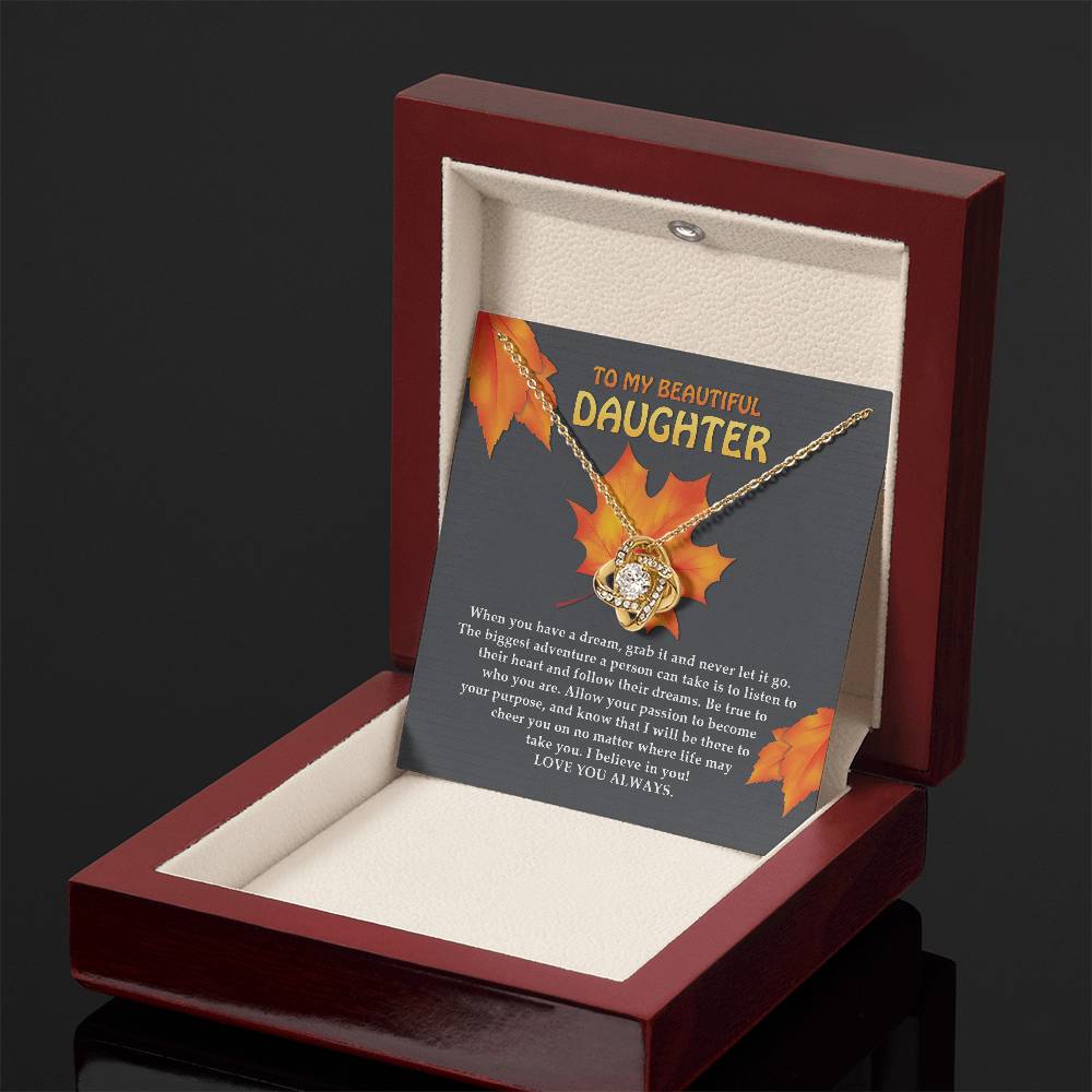 Daughter - To Their Heart Love Knot Necklace