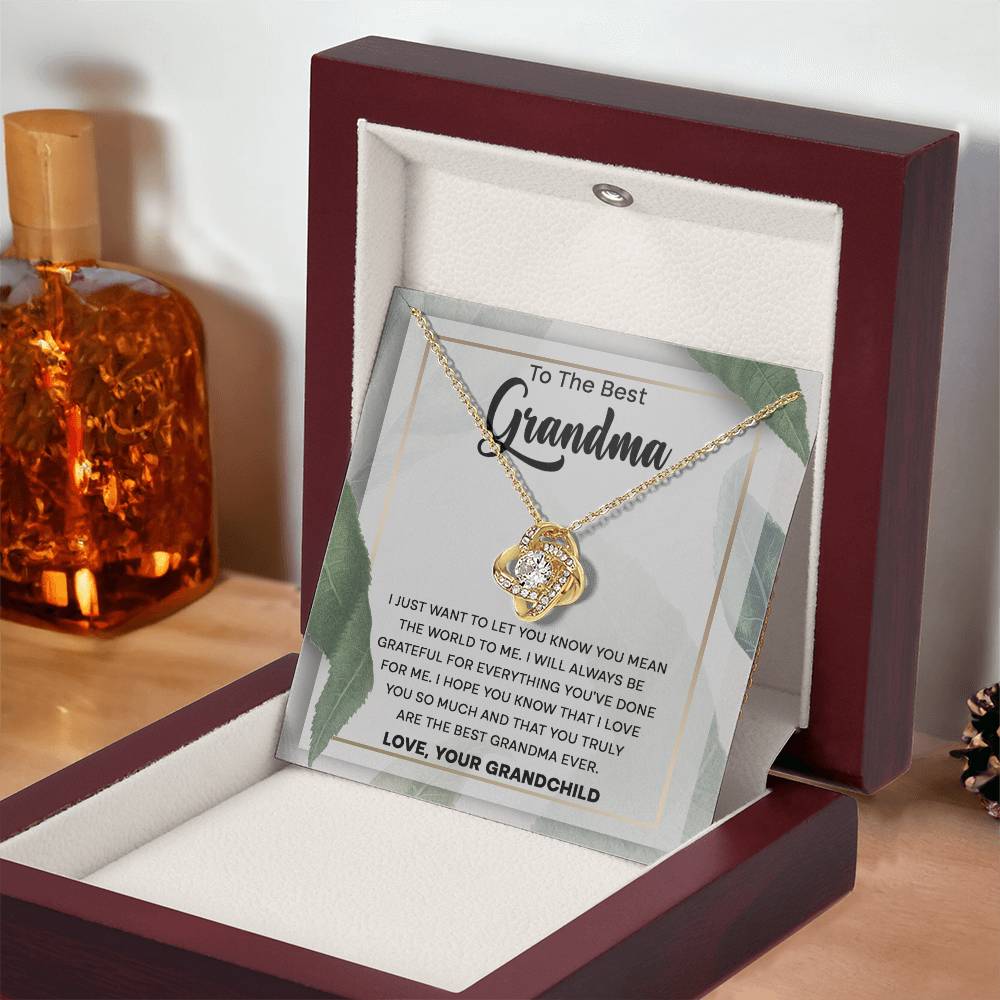 Grandma - Mean The World Love Knot Necklace