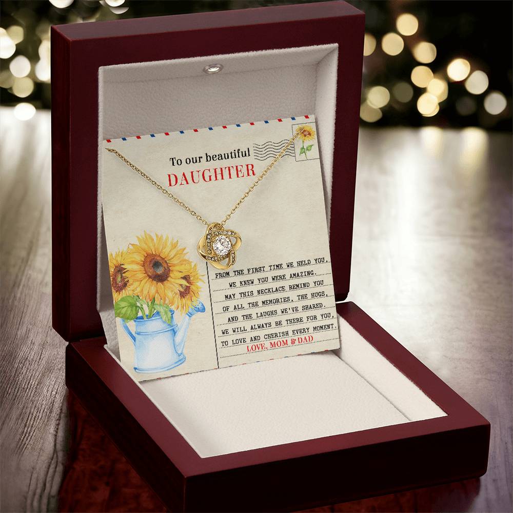 Daughter - The First Time Love Knot Necklace