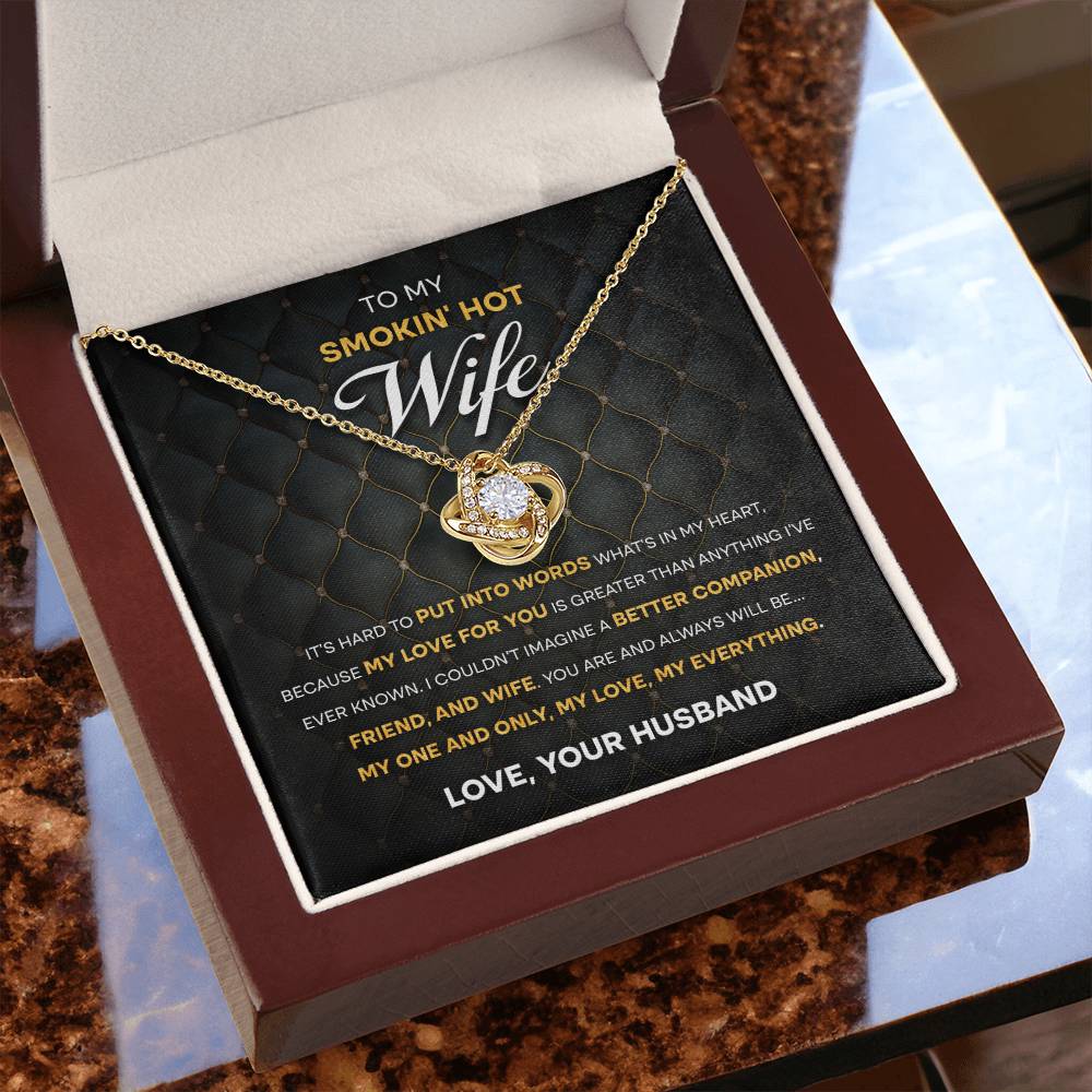 Wife-One & Only Love Knot Necklace