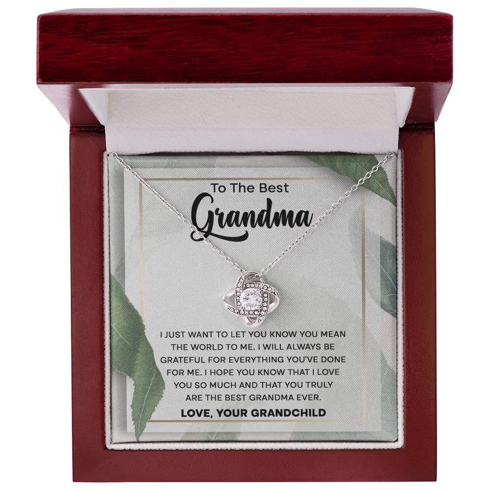 Grandma - Mean The World Love Knot Necklace