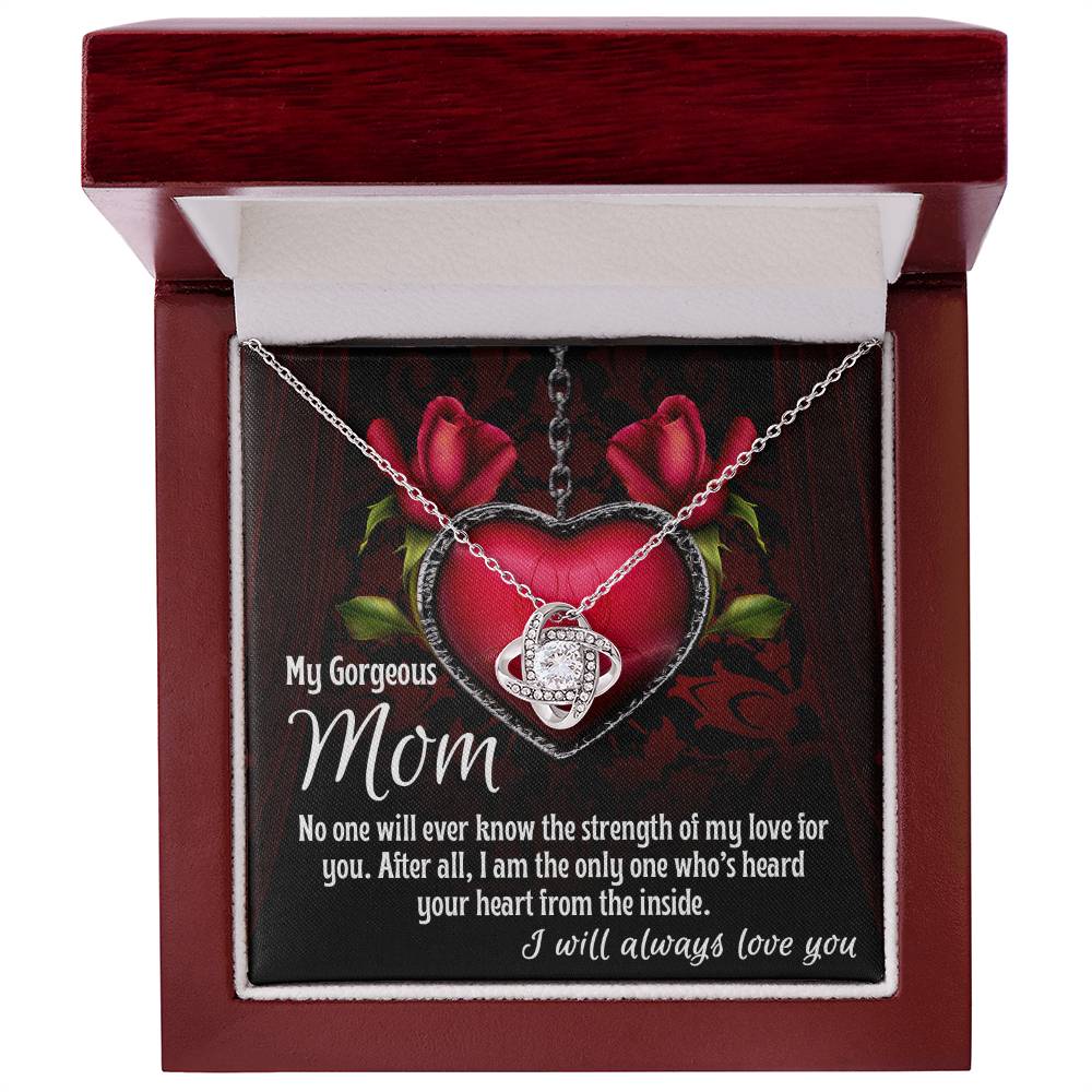 Mom - Heard Your Heart Love Knot Necklace