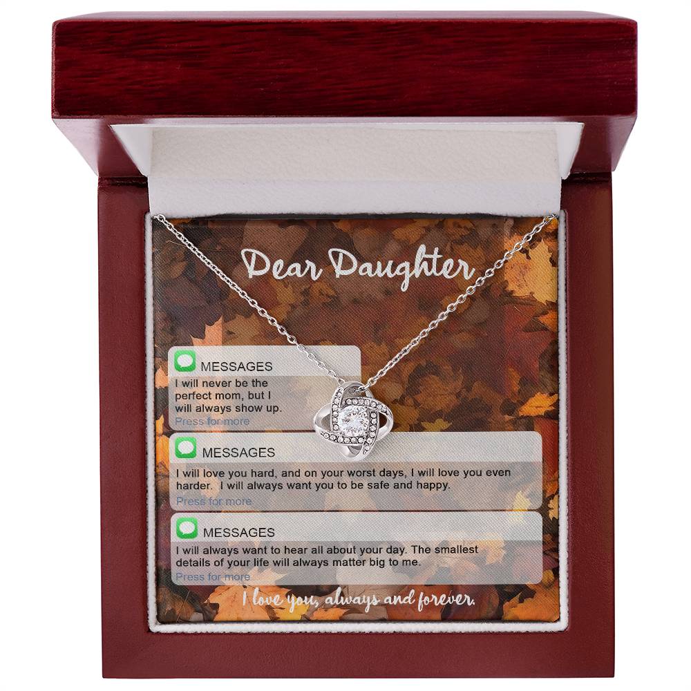 Daughter - Perfect Mom Love Knot Necklace