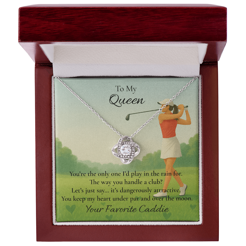 Wife — Heart Under Par Love Knot Necklace