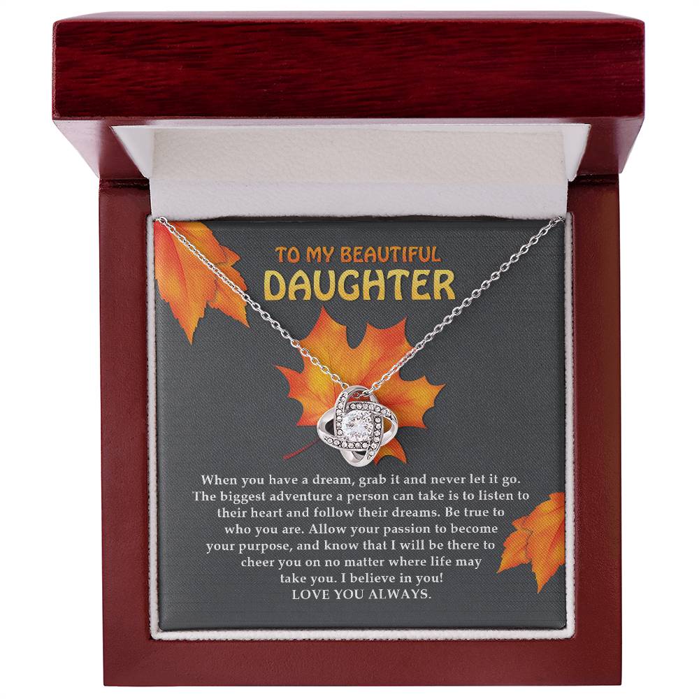 Daughter - To Their Heart Love Knot Necklace
