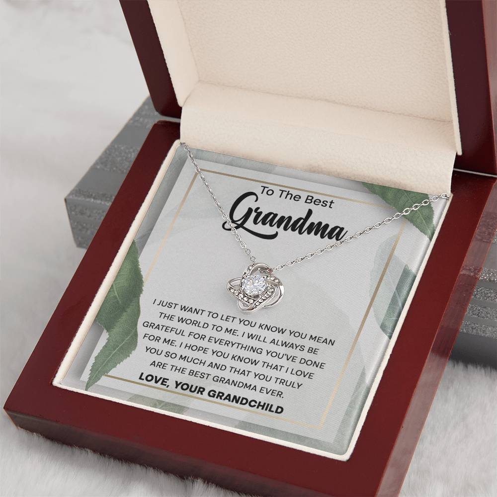 Grandma - Mean The World Love Knot Necklace