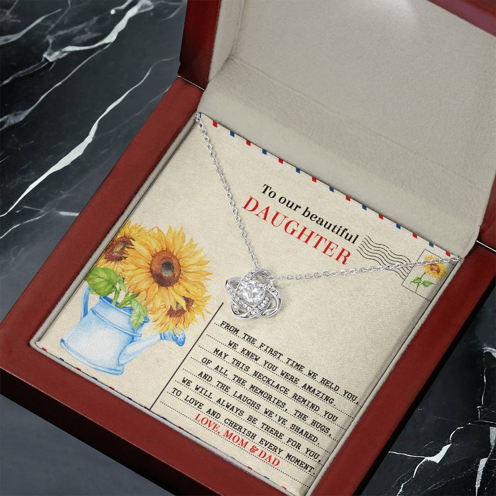Daughter - The First Time Love Knot Necklace