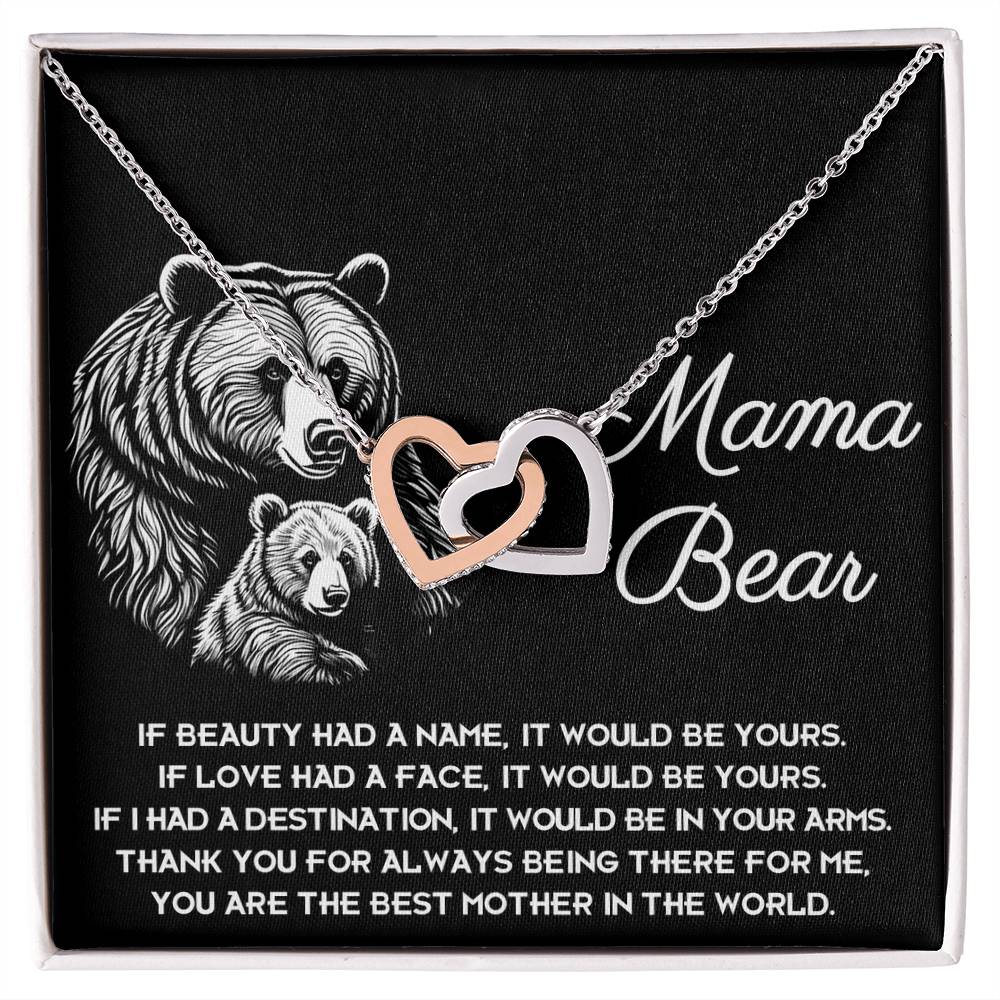 Mom - In Your Arms Interlocking Hearts Necklace