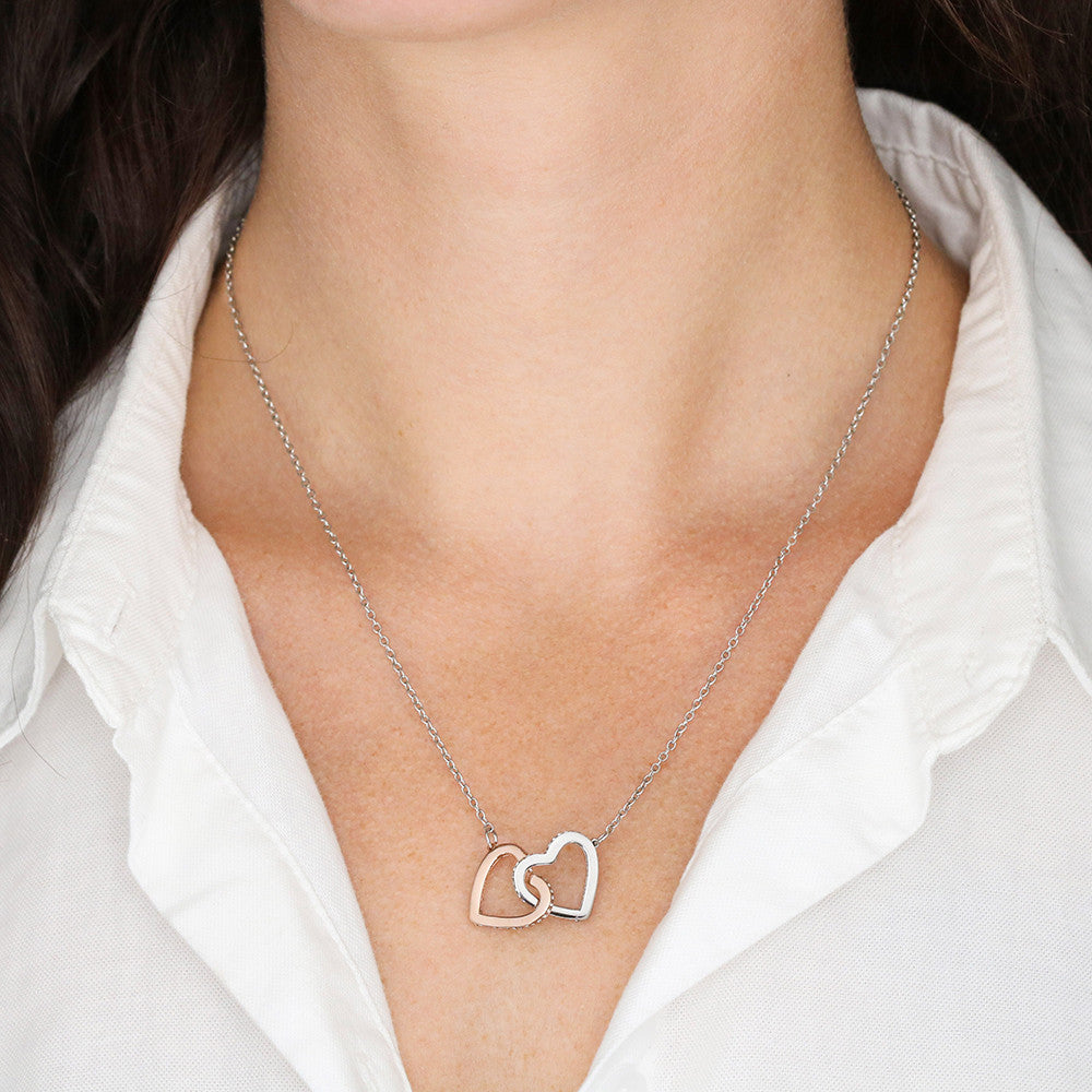 Mom-I'll Always Need You Interlocking Hearts Necklace
