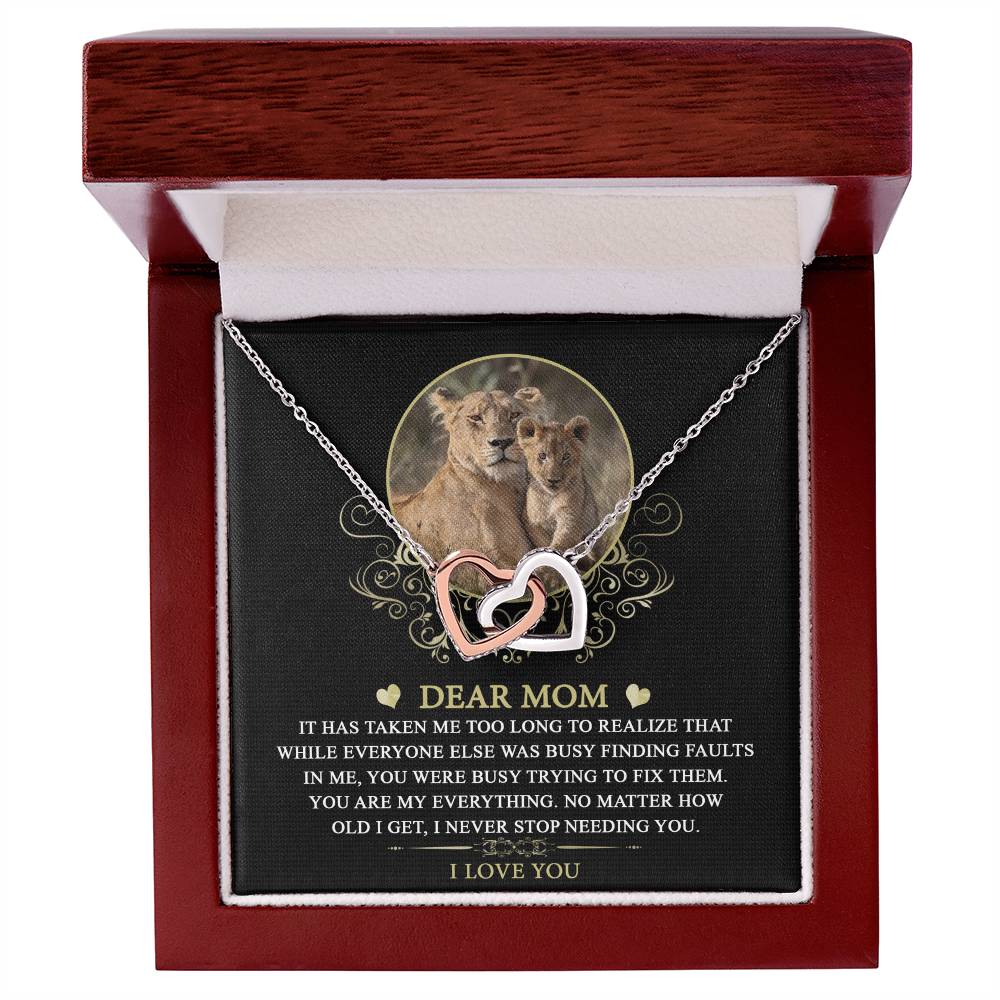 Mom - My Everything Interlocking Hearts Necklace