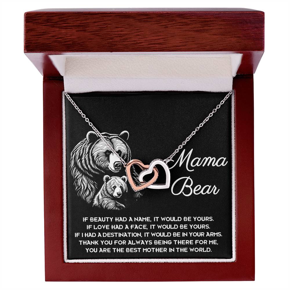 Mom - In Your Arms Interlocking Hearts Necklace