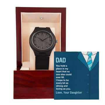 Dad-You Hold A Place In My Heart-Wooden Watch