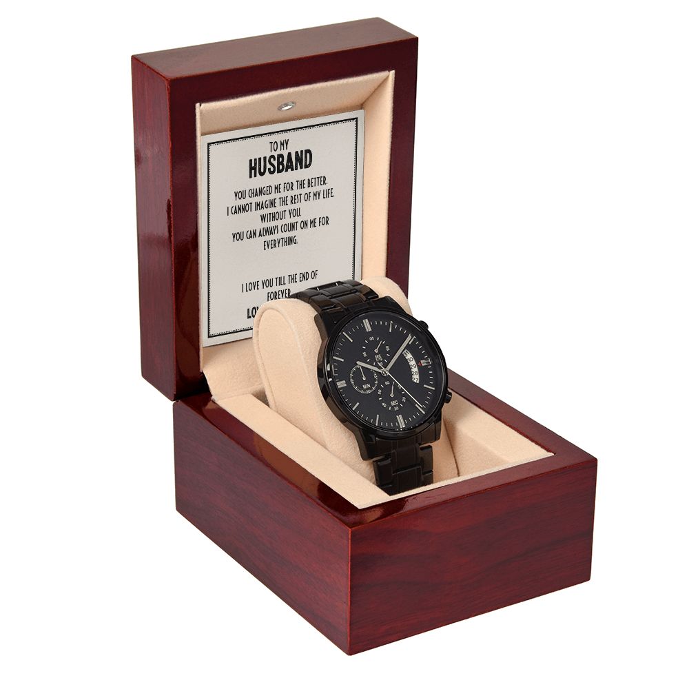 Husband-Love You Till The End Chronograph Watch