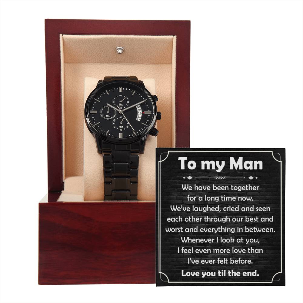 Boyfriend-Been Together Black Chronograph Watch