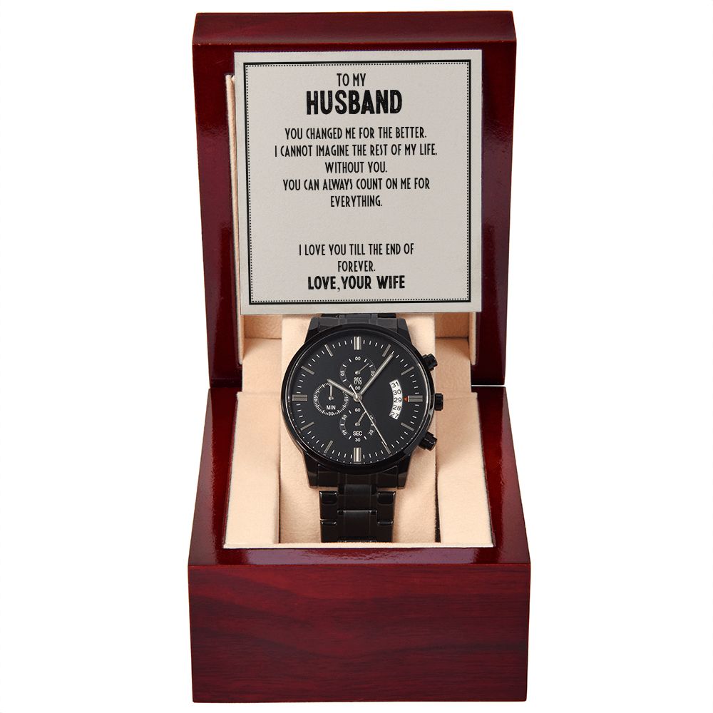 Husband-Love You Till The End Chronograph Watch