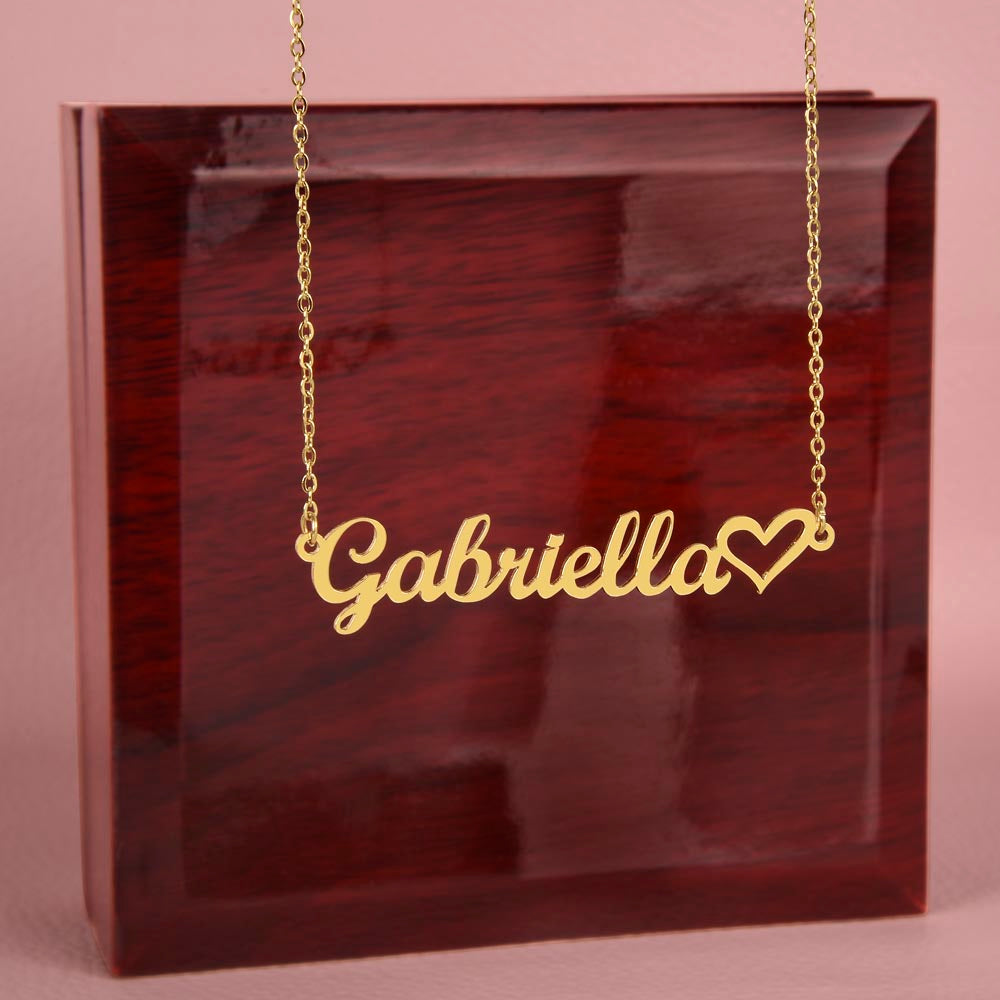 Wife - Biggest Win Heart Name Necklace
