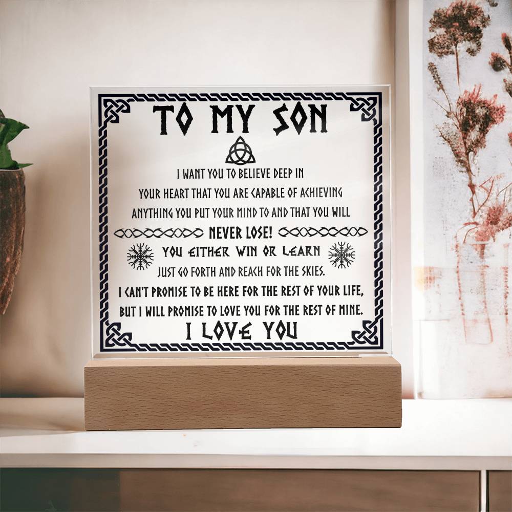 Son - Never Lose  Acrylic Square Plaque