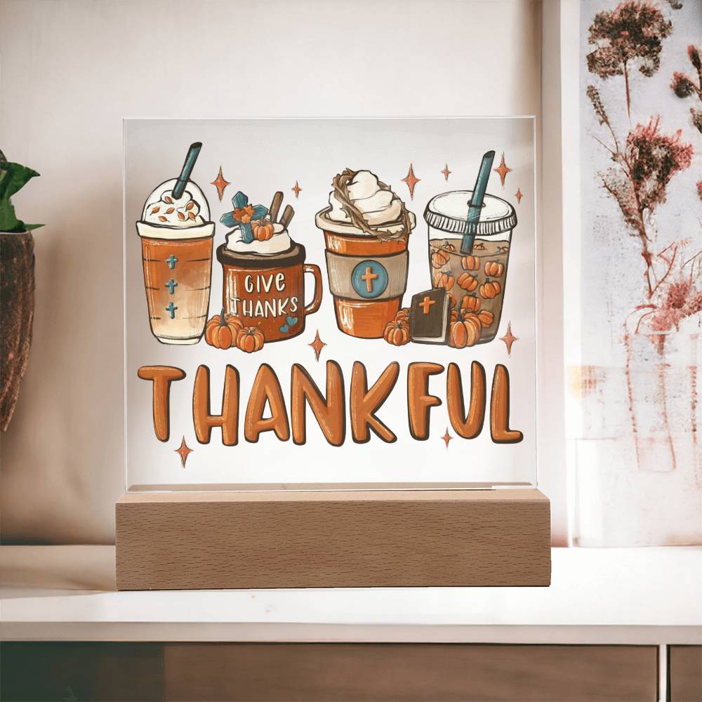 Thankful - Acrylic Square Plaque