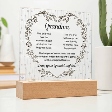 Grandma- Cherished Forever Acrylic Square Plaque