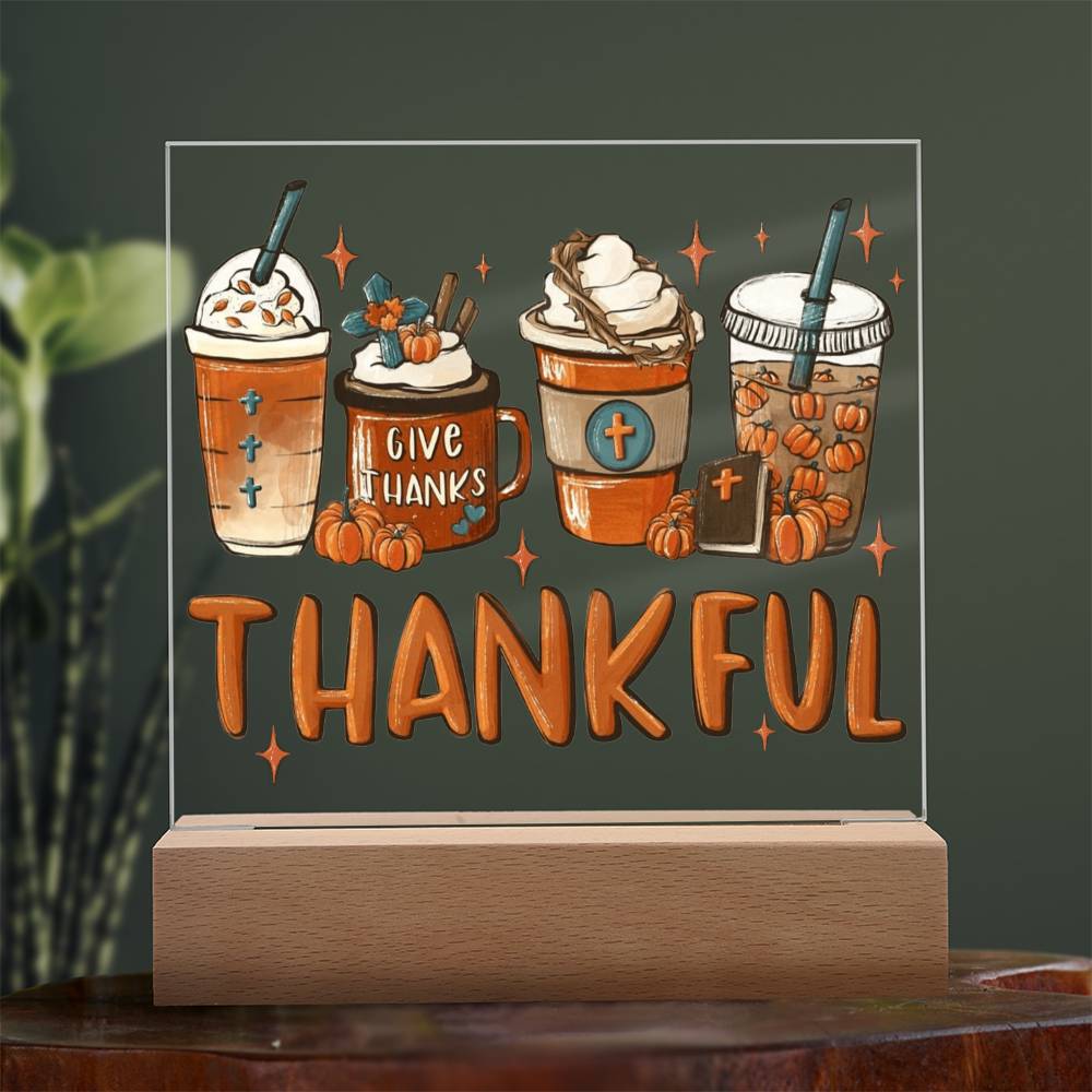 Thankful - Acrylic Square Plaque