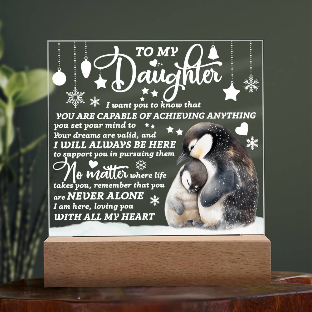 Daughter - Loving You Acrylic Square Plaque