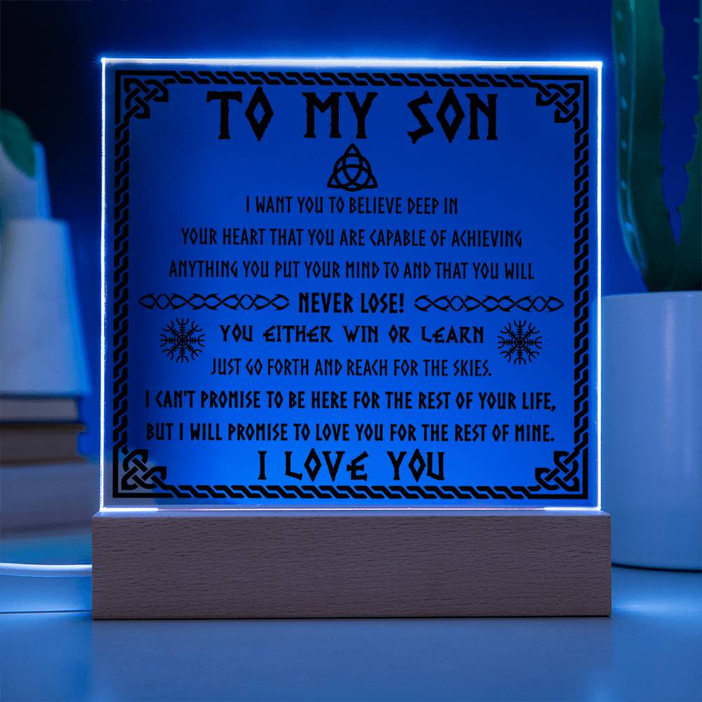 Son - Never Lose  Acrylic Square Plaque