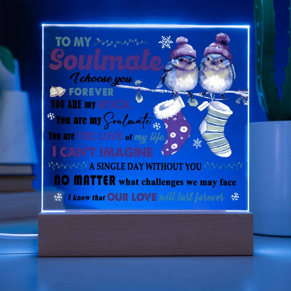 Wife - Last Forever Acrylic Square Plaque