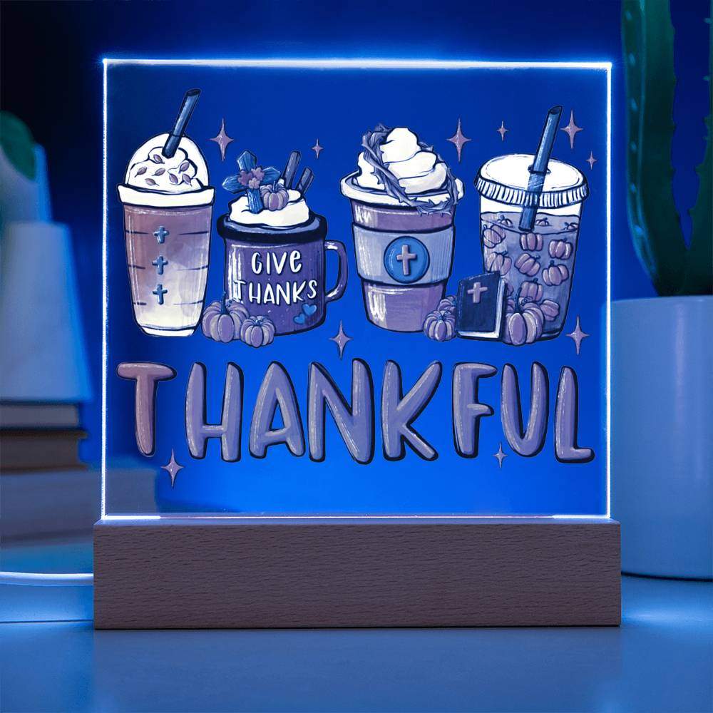 Thankful - Acrylic Square Plaque