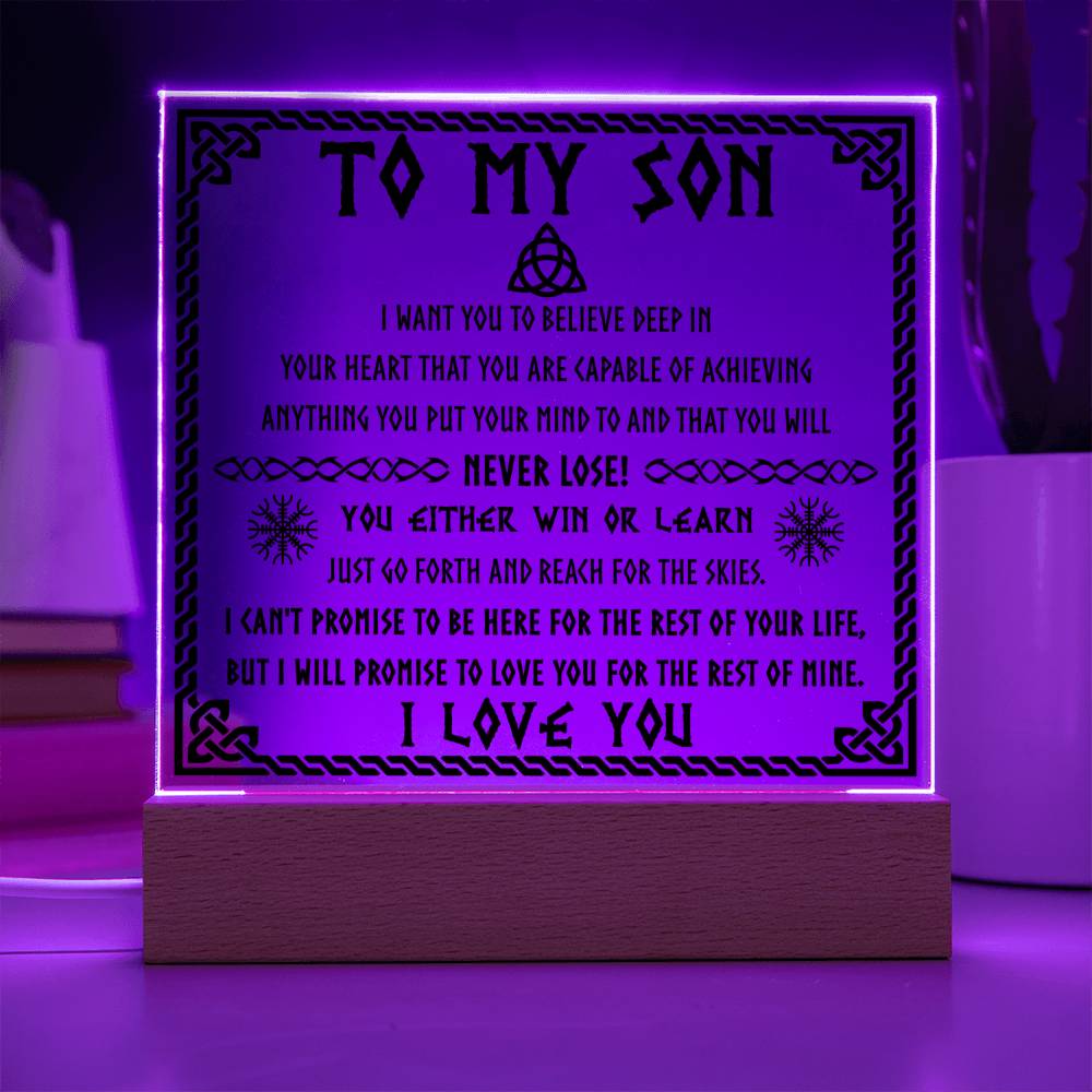 Son - Never Lose  Acrylic Square Plaque