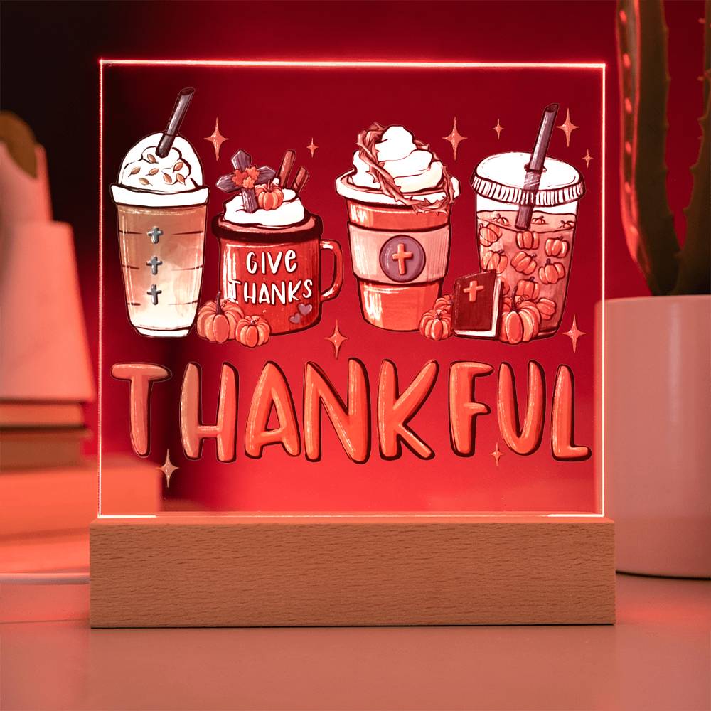 Thankful - Acrylic Square Plaque