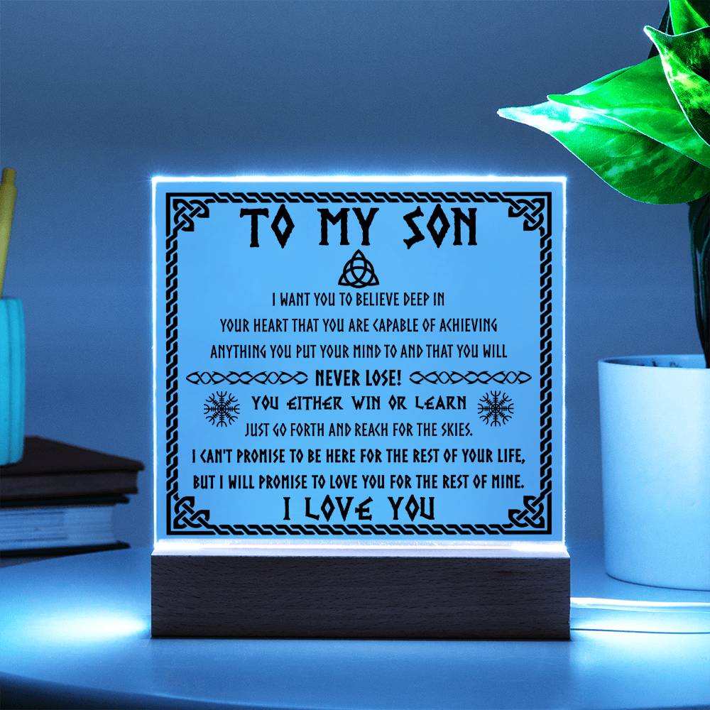 Son - Never Lose  Acrylic Square Plaque