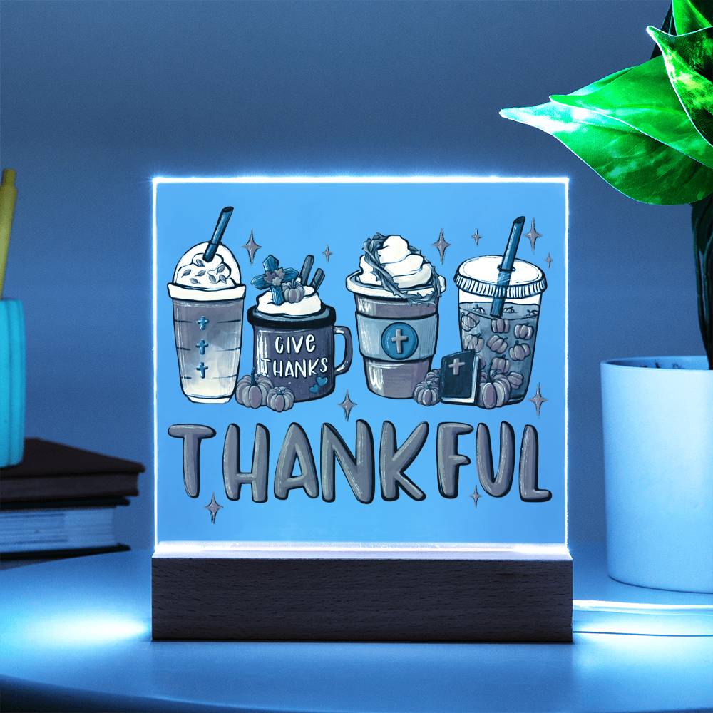 Thankful - Acrylic Square Plaque