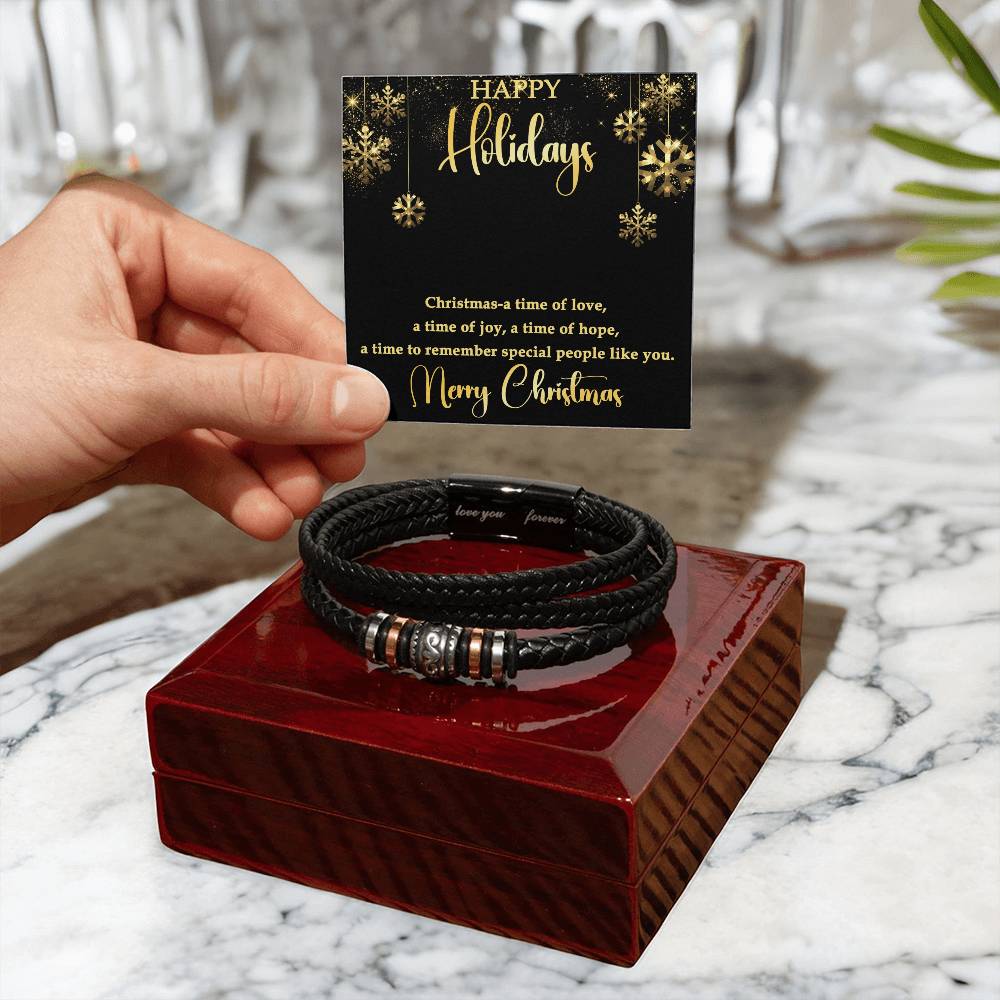 For Him - Happy Holidays Forever Bracelet