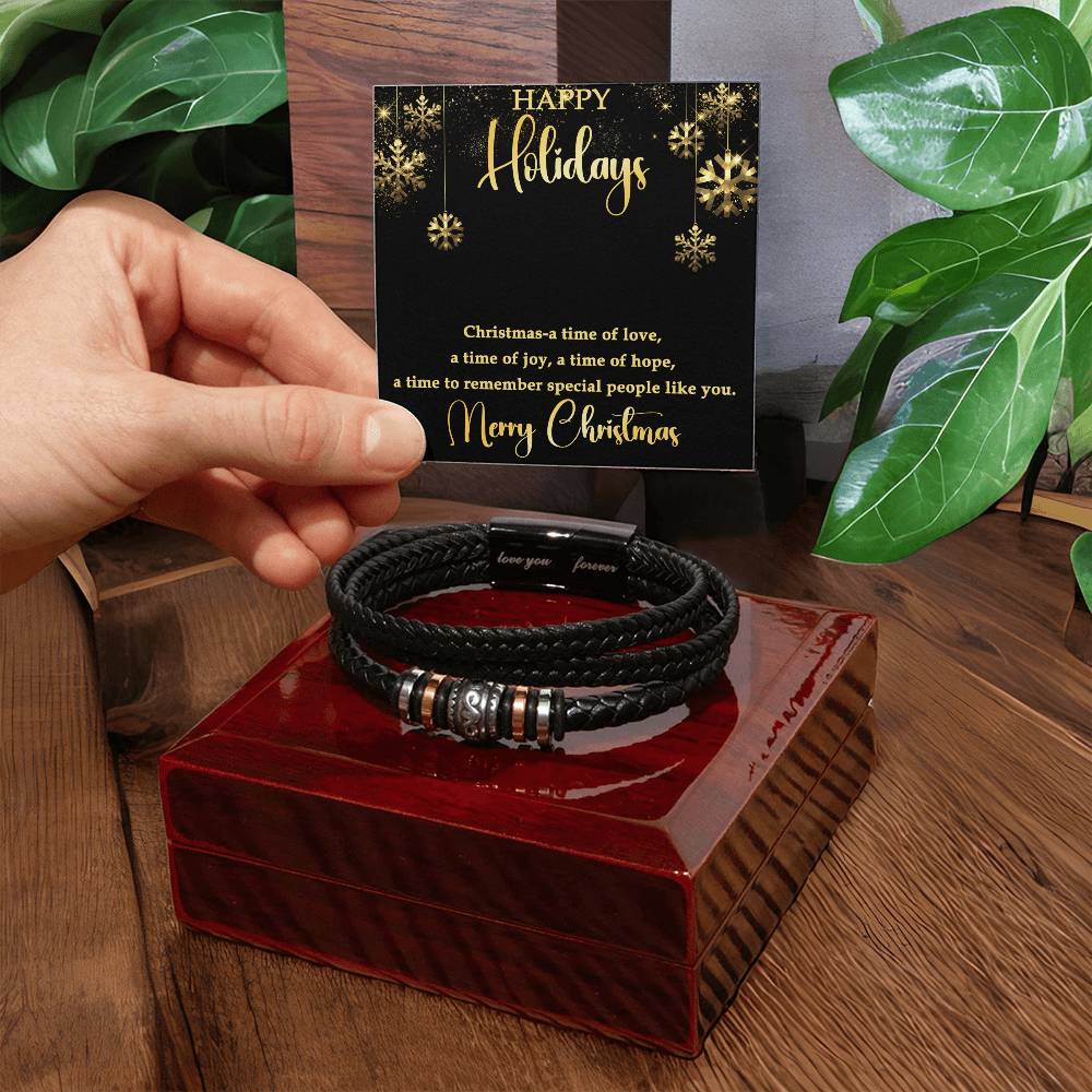 For Him - Happy Holidays Forever Bracelet