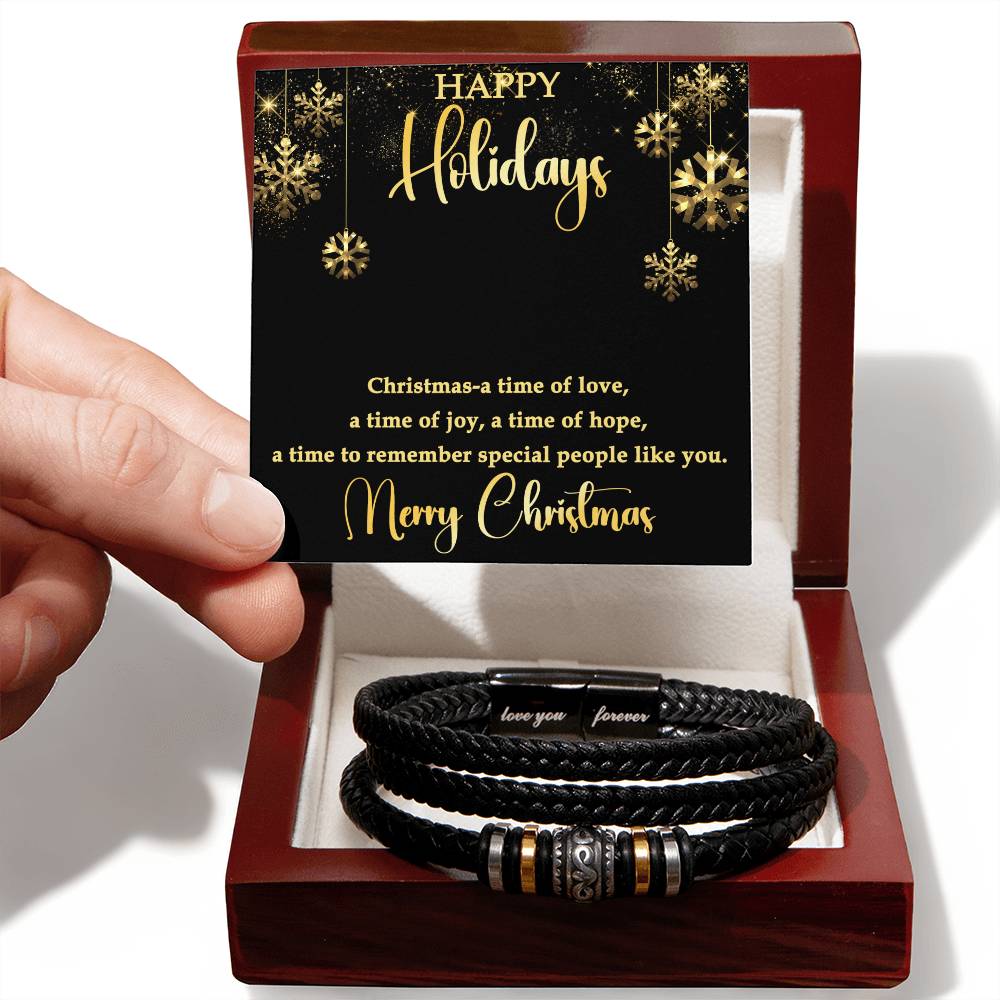 For Him - Happy Holidays Forever Bracelet