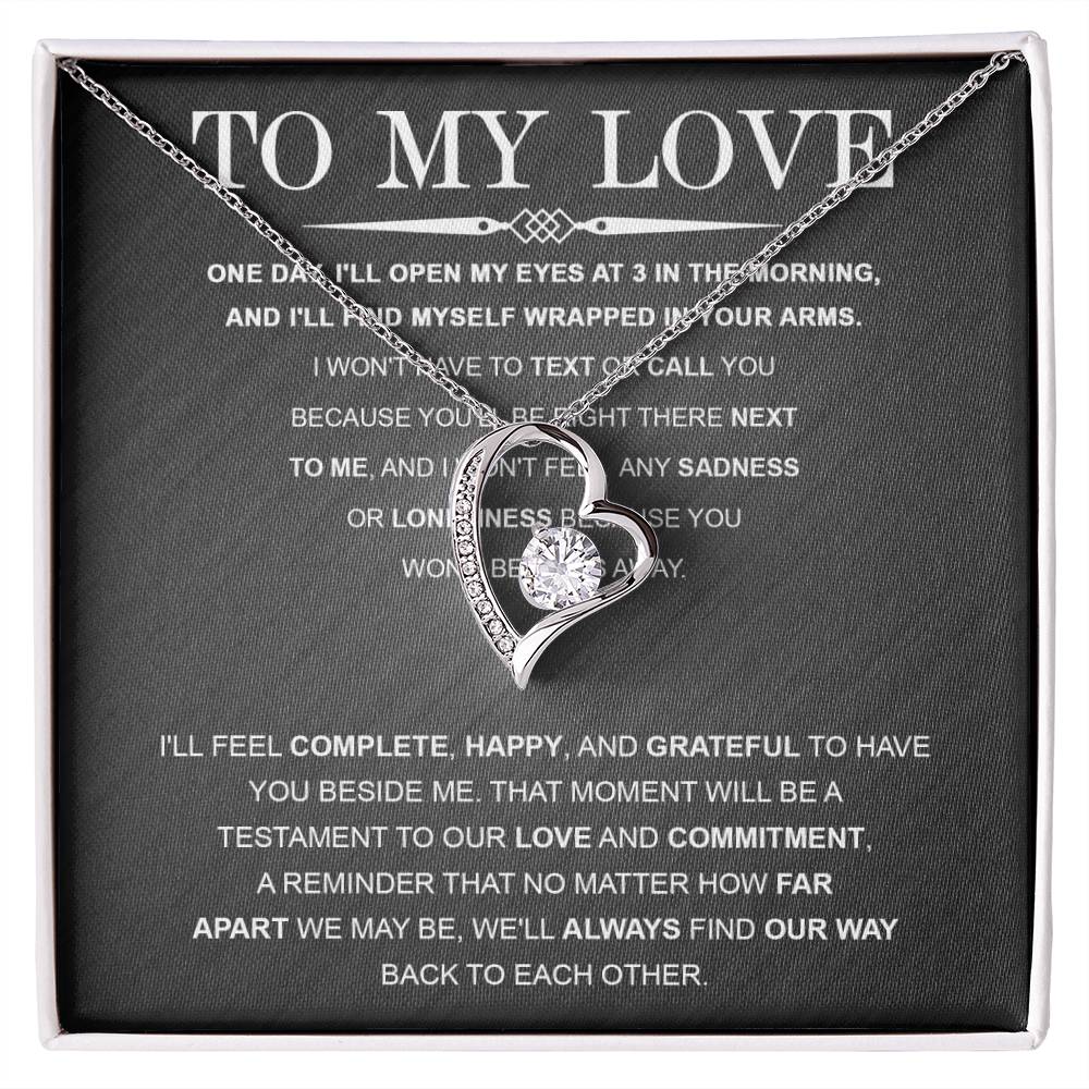 Girlfriend - My Love Far Apart Forever Love Necklace