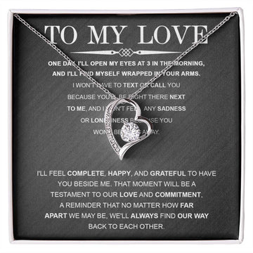 Girlfriend - My Love Far Apart Forever Love Necklace