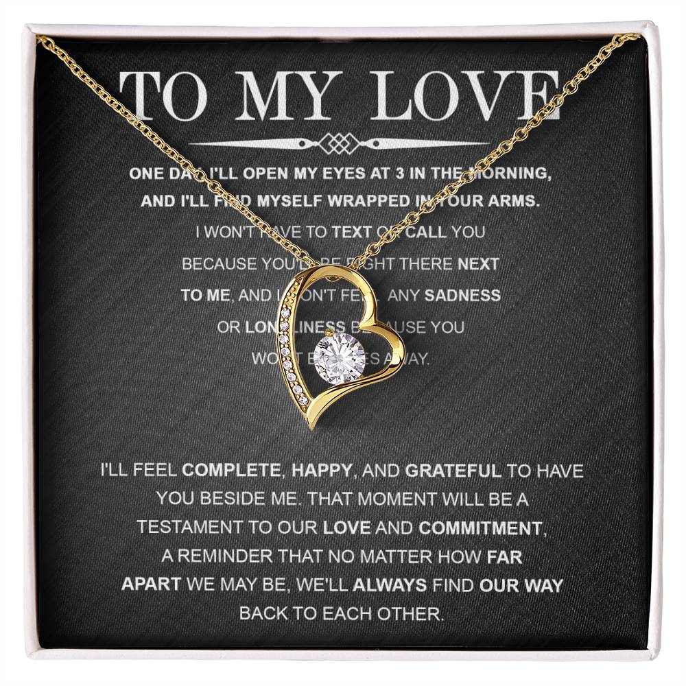 Girlfriend - My Love Far Apart Forever Love Necklace
