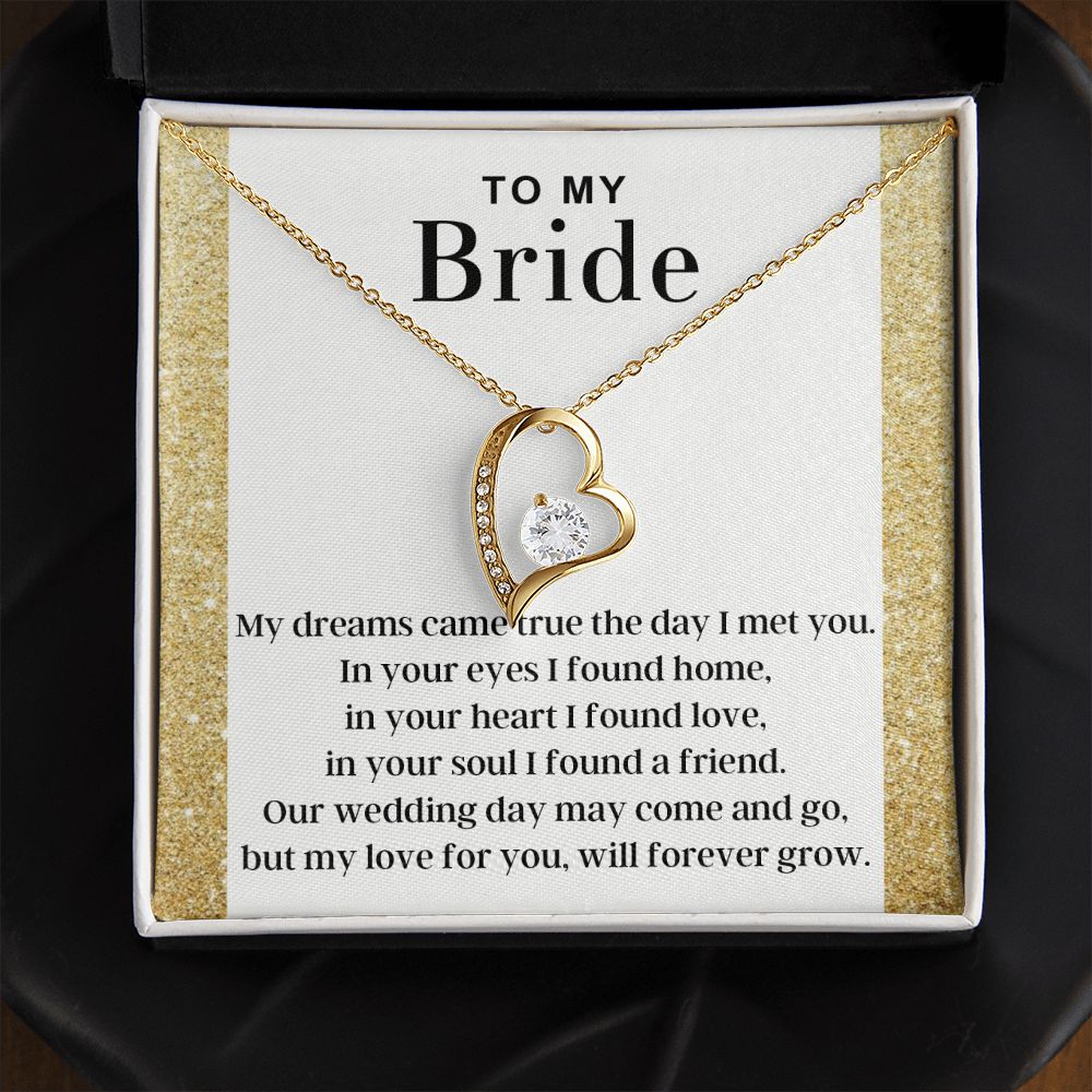 Bride-Dreams Came True Forever Love Necklace